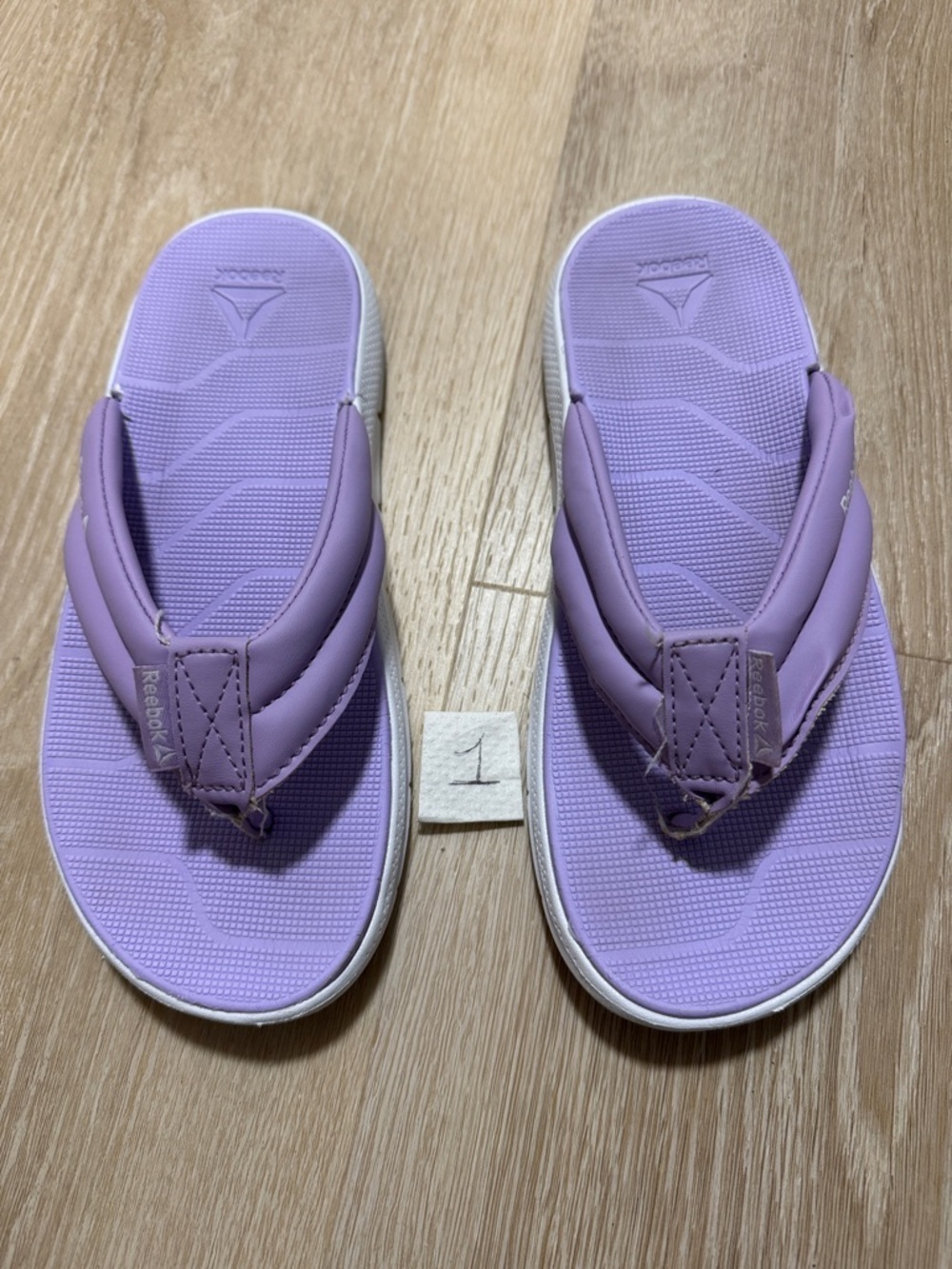 Reebok Women's Lavender Padded Foam Flip Flops